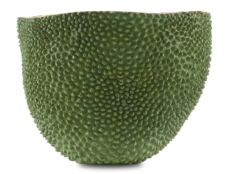 Currey and Company 1200-0289 Vase, Green/Gold