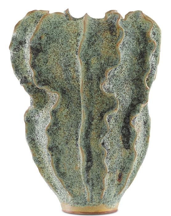 Currey and Company 1200-0298 Vase, Moss Green