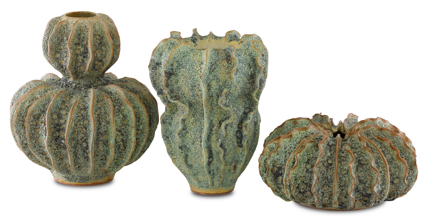 Currey and Company 1200-0298 Vase, Moss Green