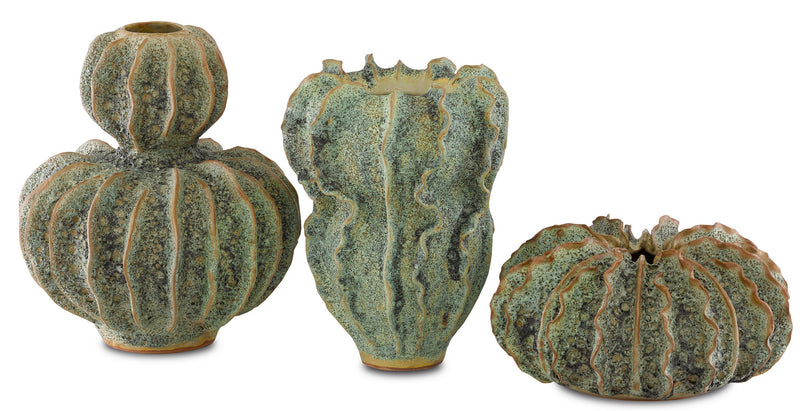 Currey and Company 1200-0300 Vase, Moss Green