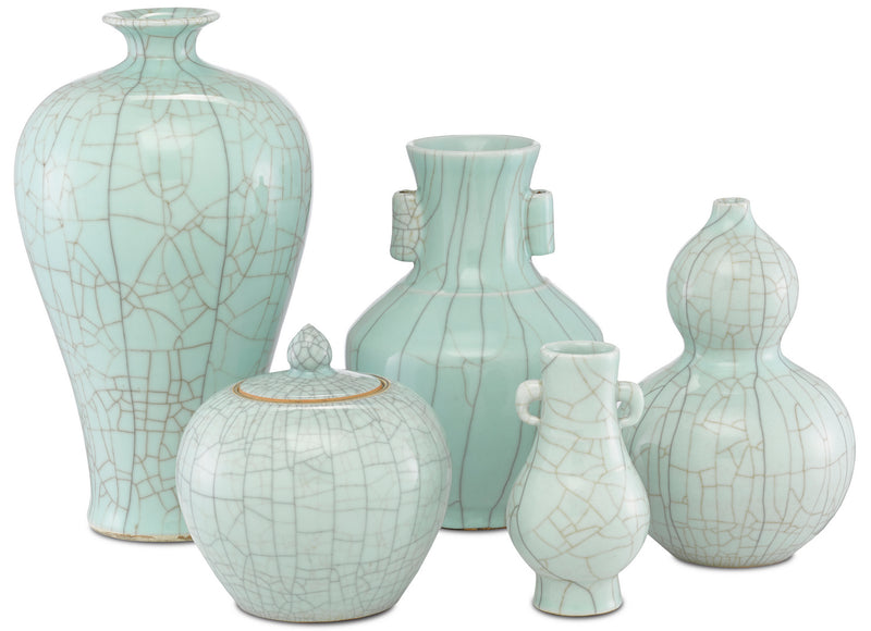 Currey and Company 1200-0334 Vase, Celadon Crackle