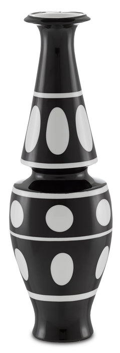 Currey and Company 1200-0386 Vase, Black/White