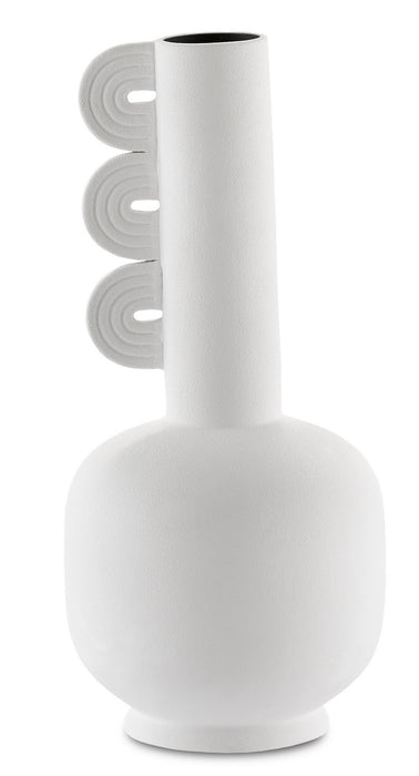 Currey and Company 1200-0399 Vase, Textured White