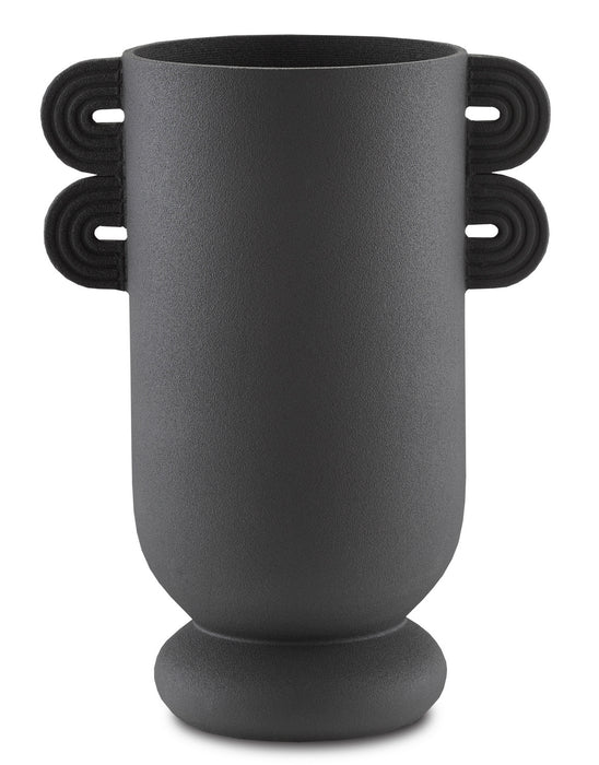Currey and Company 1200-0405 Vase, Textured Black