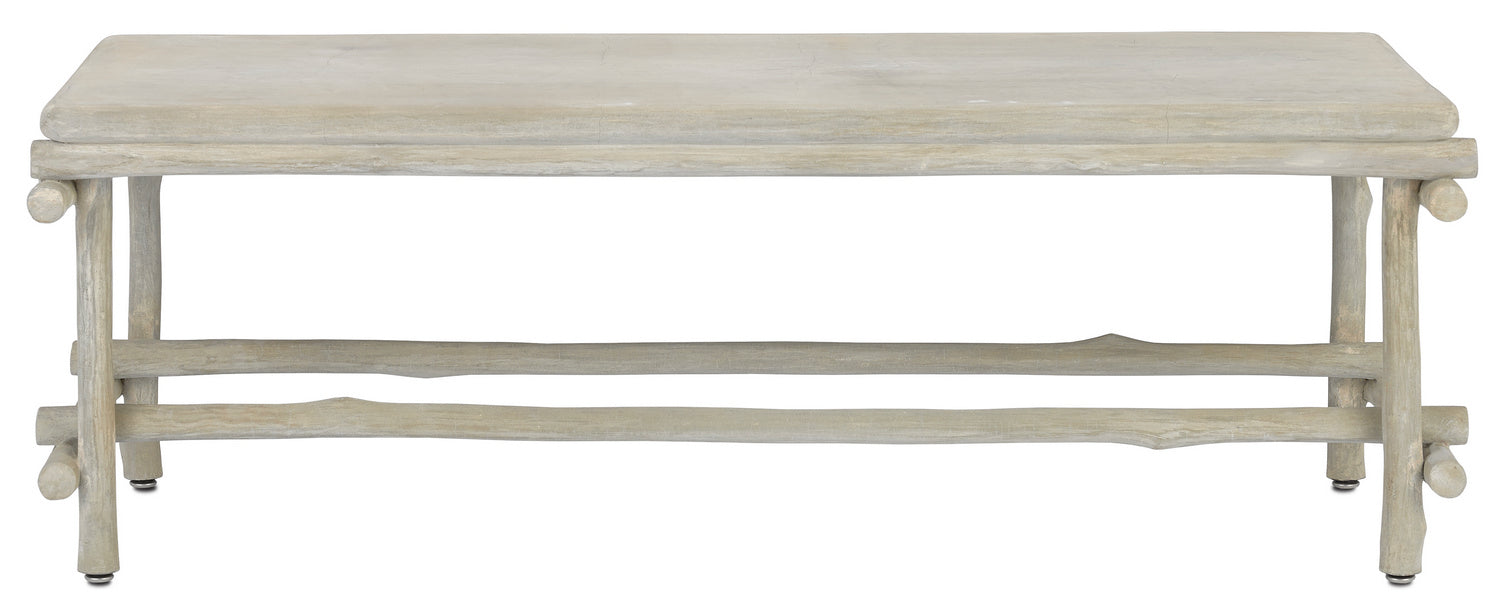 Currey and Company 2000-0027 Table/Bench, Portland/Faux Bois