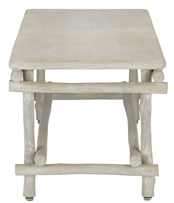 Currey and Company 2000-0027 Table/Bench, Portland/Faux Bois