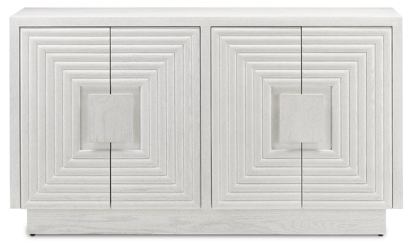 Currey and Company 3000-0151 Cabinet, Cerused White