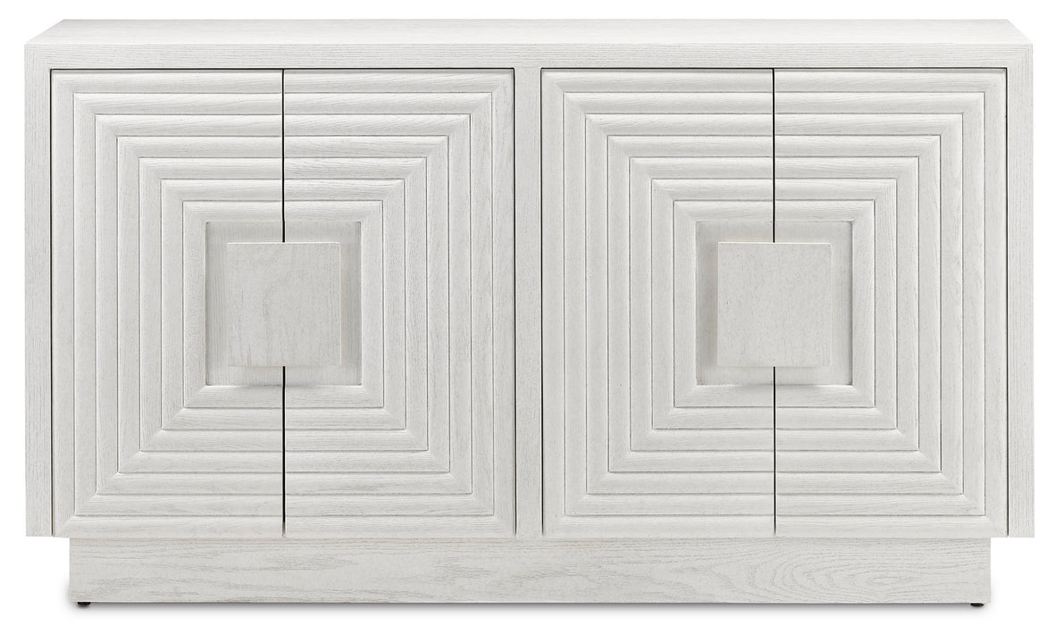 Currey and Company 3000-0151 Cabinet, Cerused White
