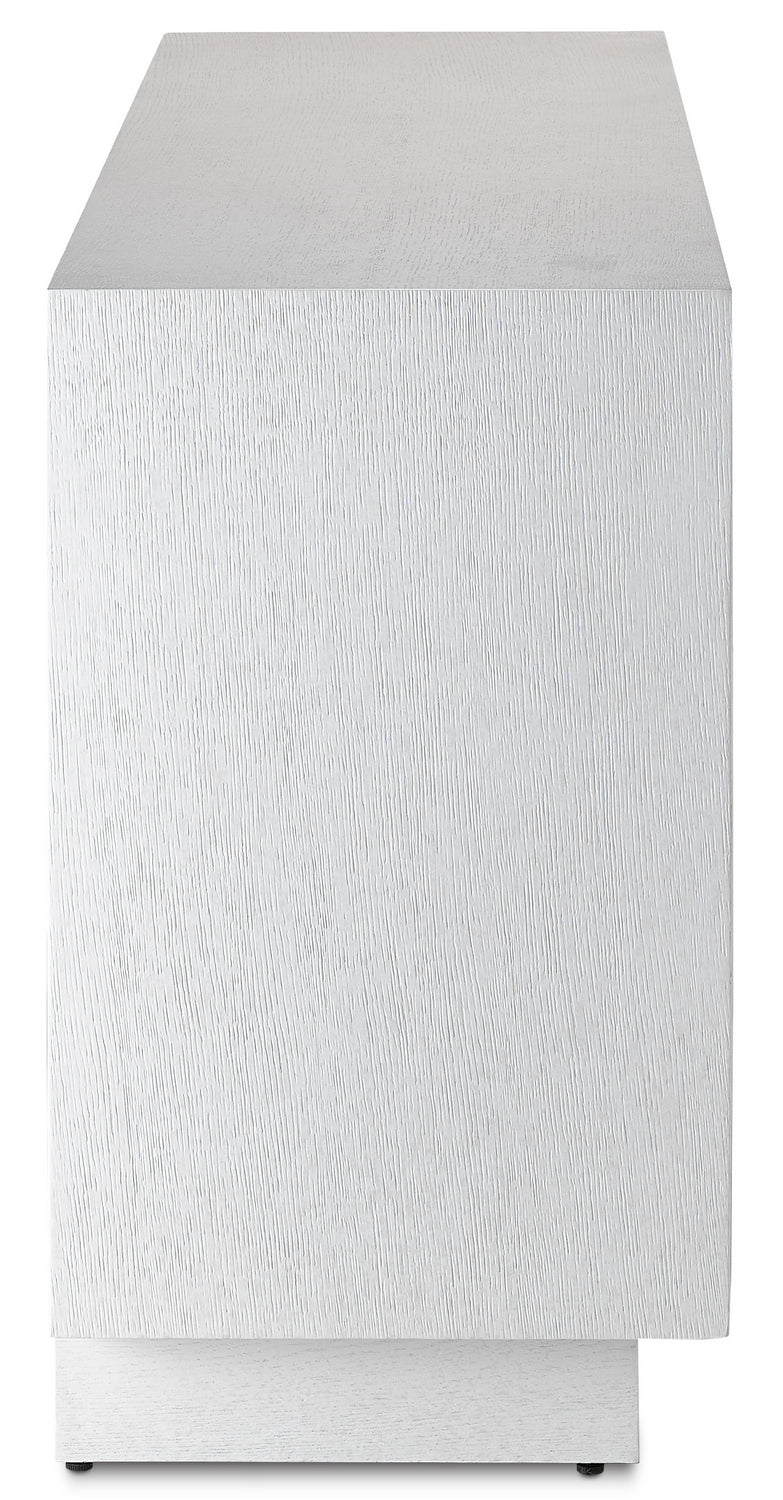 Currey and Company 3000-0152 Credenza, Cerused White