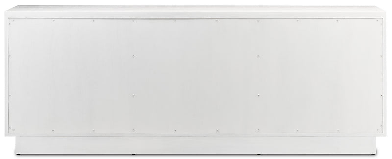 Currey and Company 3000-0152 Credenza, Cerused White