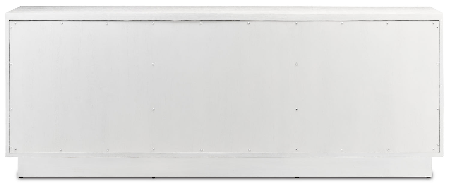 Currey and Company 3000-0152 Credenza, Cerused White