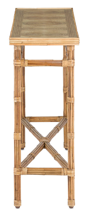Currey and Company 3000-0174 Console Table, Natural Rattan
