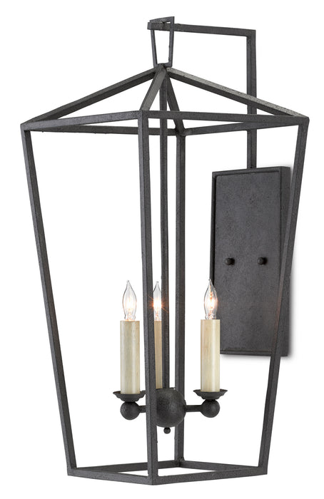 Currey and Company 5000-0169 Three Light Wall Sconce, MolÃ© Black