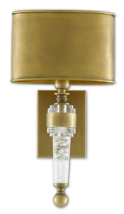 Currey and Company 5000-0177 One Light Wall Sconce, Antique Brass