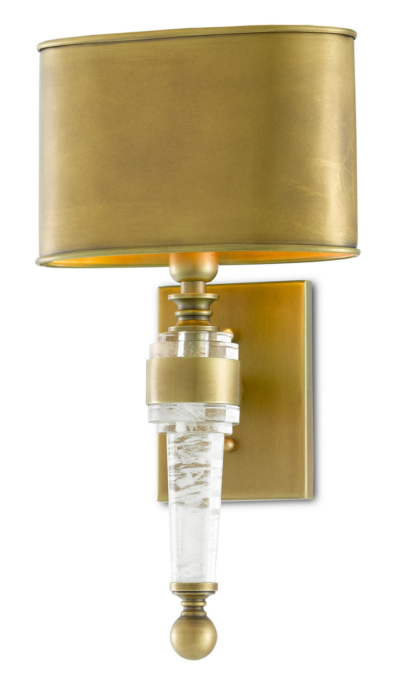 Currey and Company 5000-0177 One Light Wall Sconce, Antique Brass