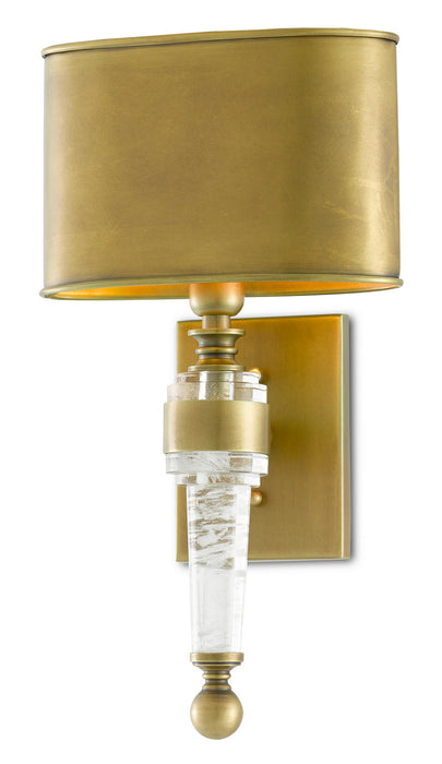 Currey and Company 5000-0177 One Light Wall Sconce, Antique Brass