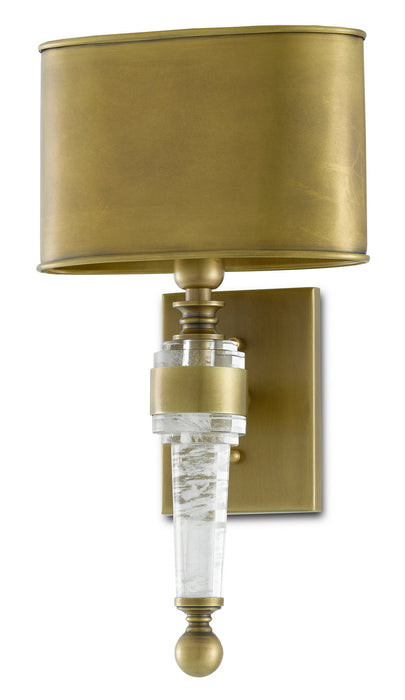 Currey and Company 5000-0177 One Light Wall Sconce, Antique Brass