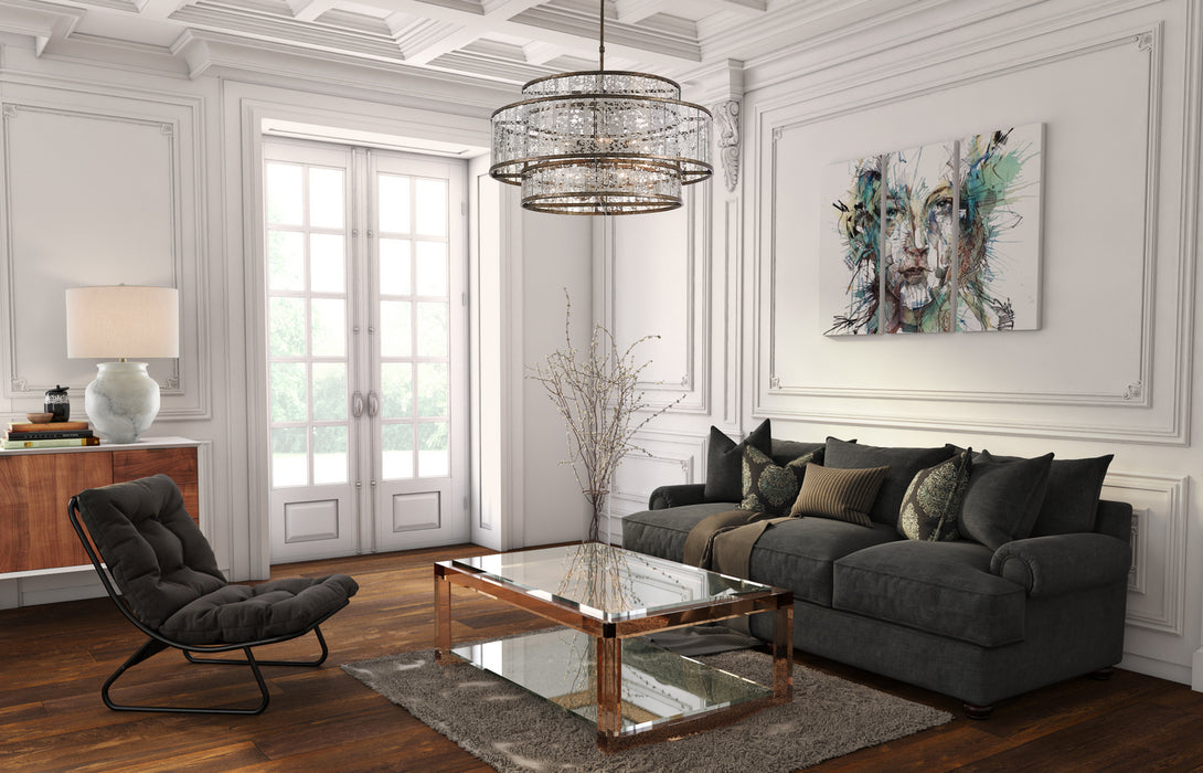Currey and Company 6000-0623 One Light Table Lamp, White/Gray/Contemporary Silver Leaf