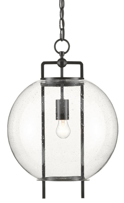 Currey and Company 9000-0599 One Light Pendant, Antique Black