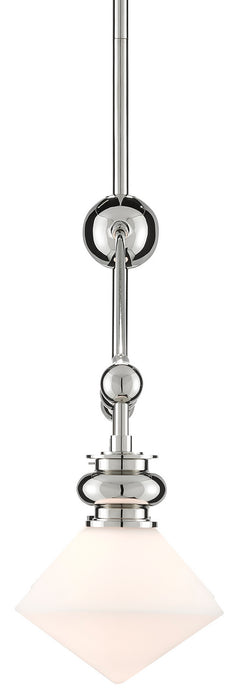 Currey and Company 9000-0614 Three Light Chandelier, Polished Nickel/White