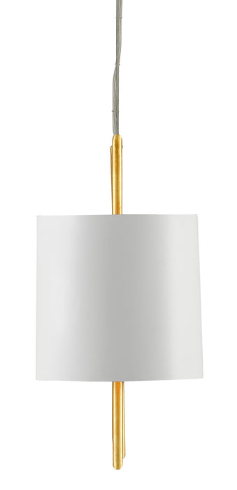 Currey and Company 9000-0633 Seven Light Chandelier, Painted Gesso White/Contemporary Gold Leaf