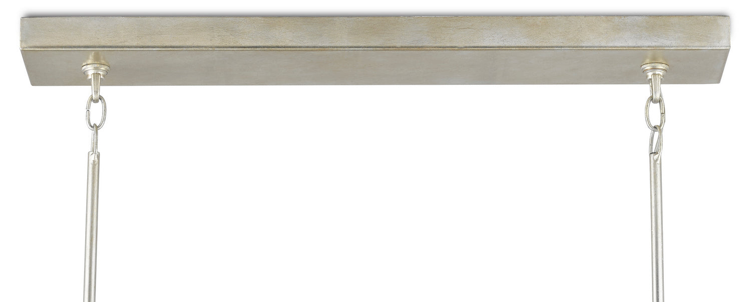 Currey and Company 9000-0634 11 Light Chandelier, Contemporary Silver Leaf