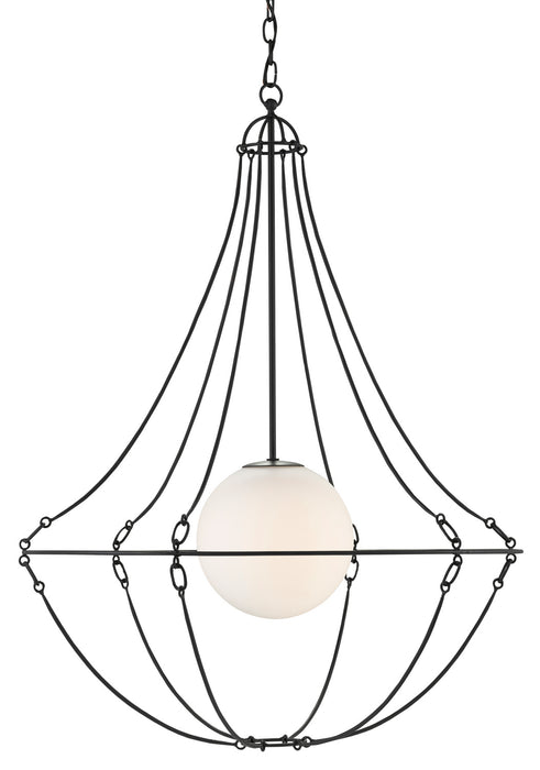 Currey and Company 9000-0640 One Light Pendant, Black Bronze