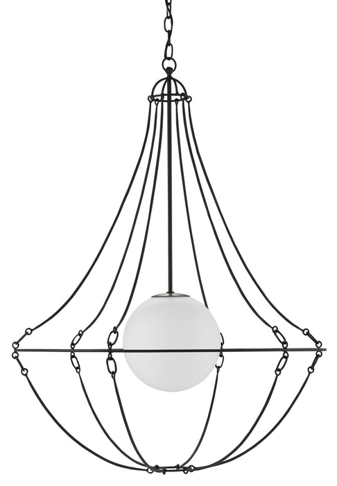 Currey and Company 9000-0640 One Light Pendant, Black Bronze