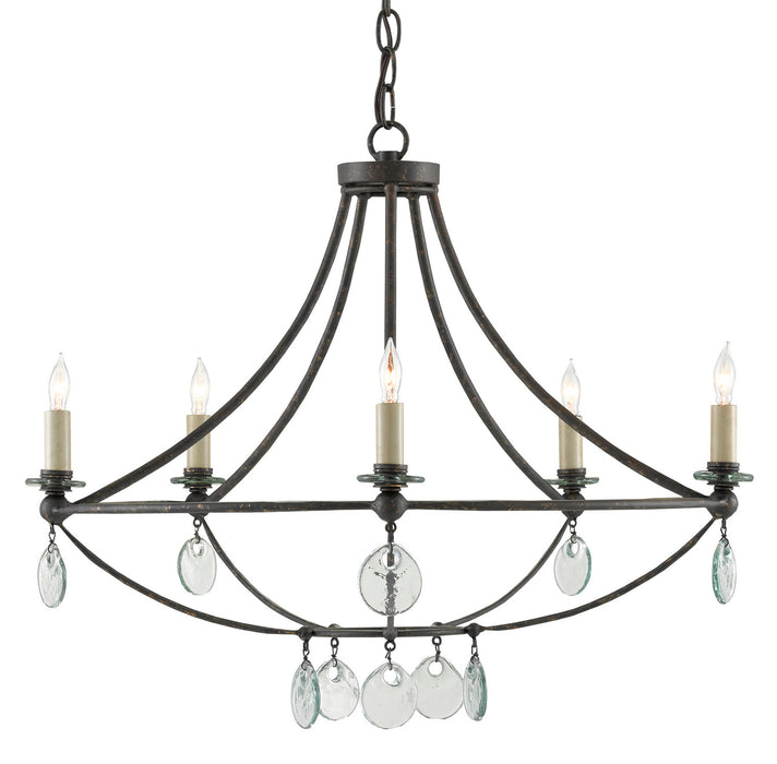 Currey and Company 9000-0641 Five Light Chandelier, Mayfair