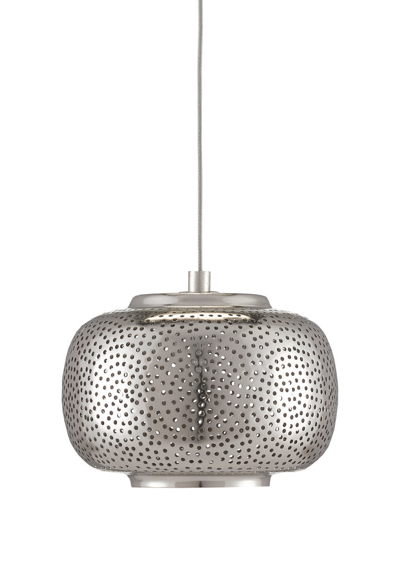 Currey and Company 9000-0688 One Light Pendant, Nickel