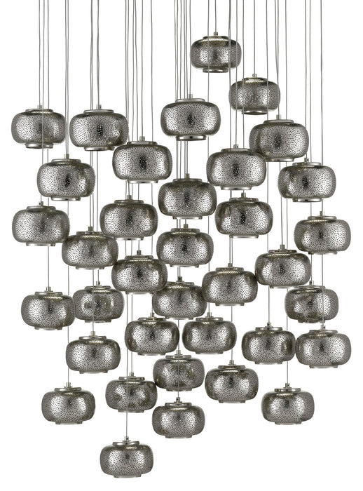 Currey and Company 9000-0694 36 Light Pendant, Nickel