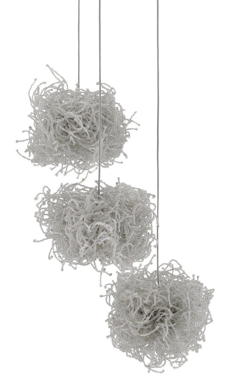 Currey and Company 9000-0696 Three Light Pendant, Clear