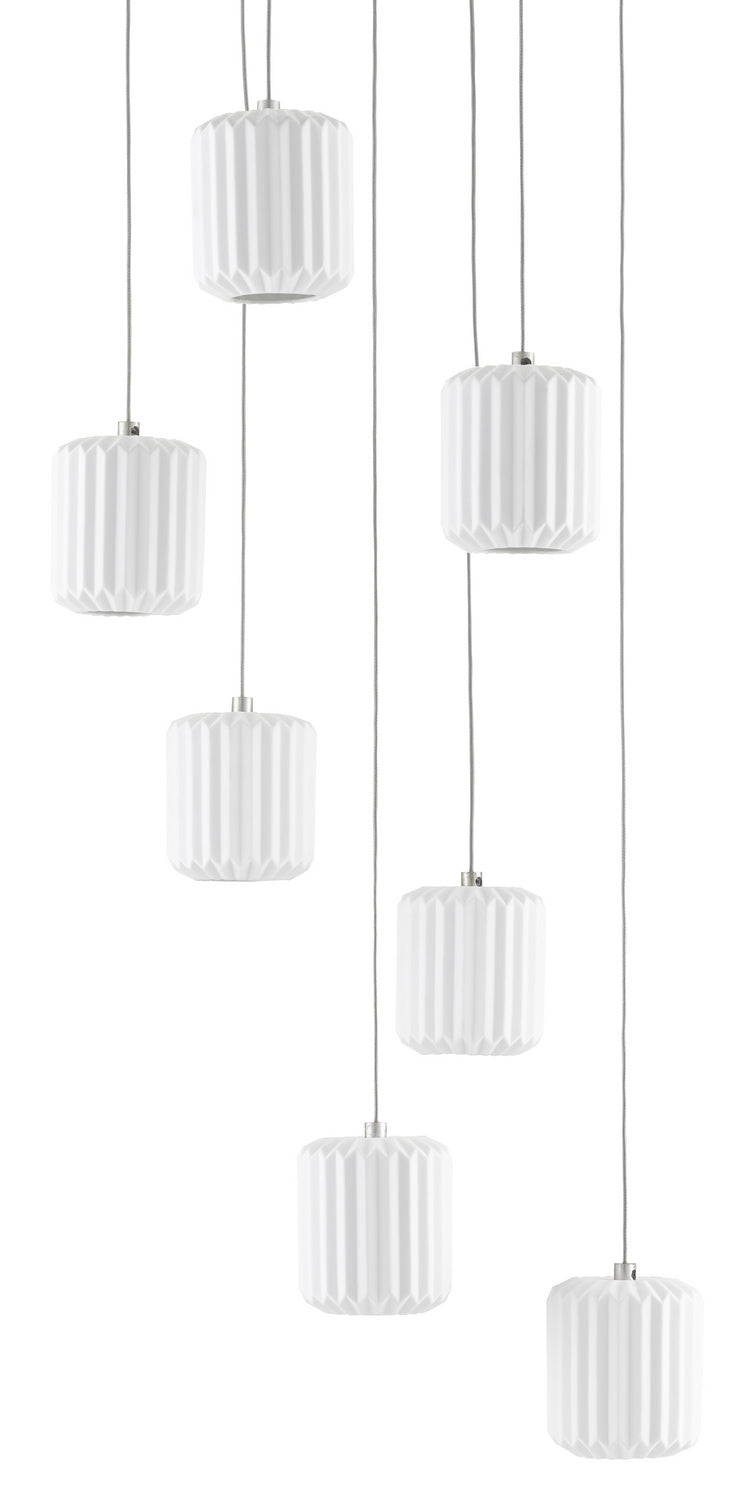 Currey and Company 9000-0711 Seven Light Pendant, White