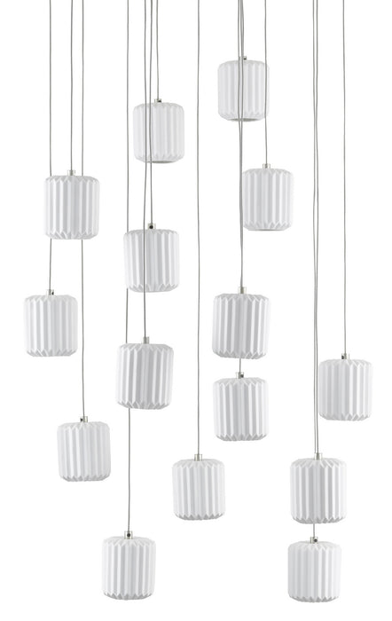 Currey and Company 9000-0712 15 Light Pendant, White