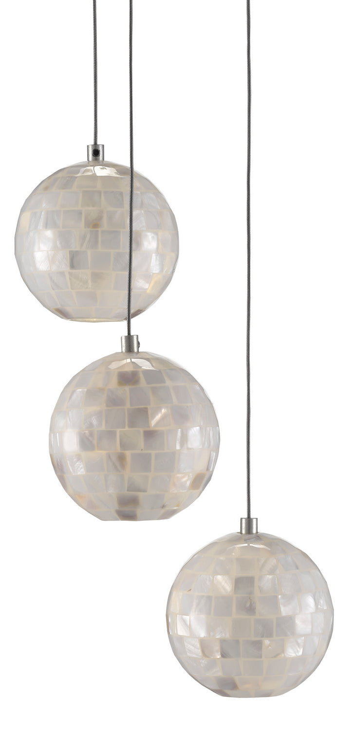 Currey and Company 9000-0717 Three Light Pendant, Pearl