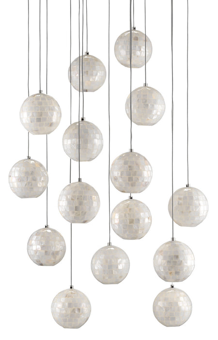 Currey and Company 9000-0719 15 Light Pendant, Pearl
