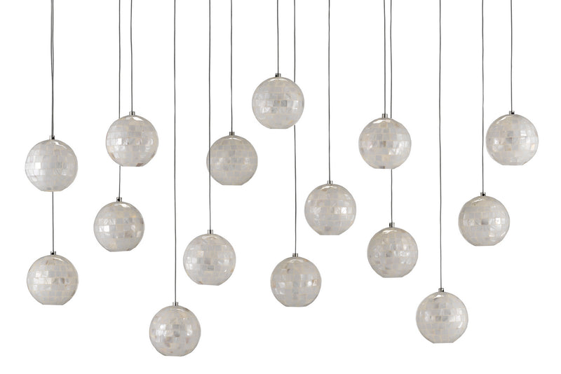 Currey and Company 9000-0720 15 Light Pendant, Pearl