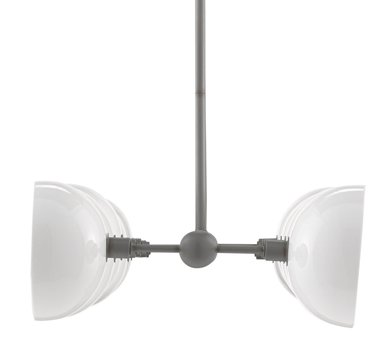 Currey and Company 9000-0727 Ten Light Chandelier, Hiroshi Gray/White