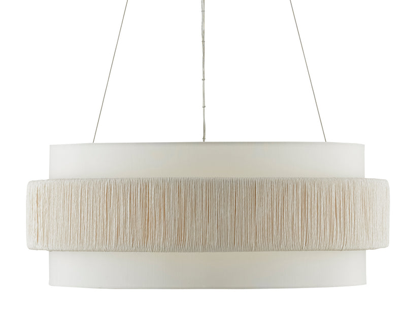 Currey and Company 9000-0735 Six Light Chandelier, Beige/Sugar White