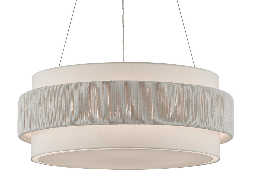 Currey and Company 9000-0735 Six Light Chandelier, Beige/Sugar White