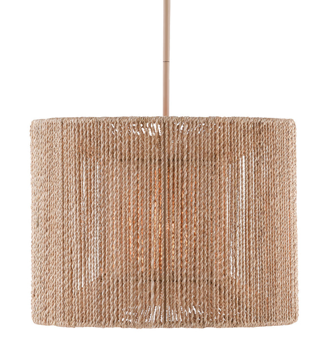 Currey and Company 9000-0737 Five Light Chandelier, Natural Rope/Beige