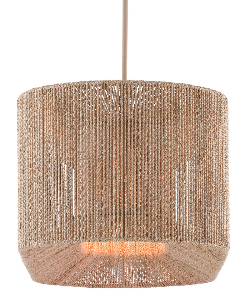 Currey and Company 9000-0737 Five Light Chandelier, Natural Rope/Beige
