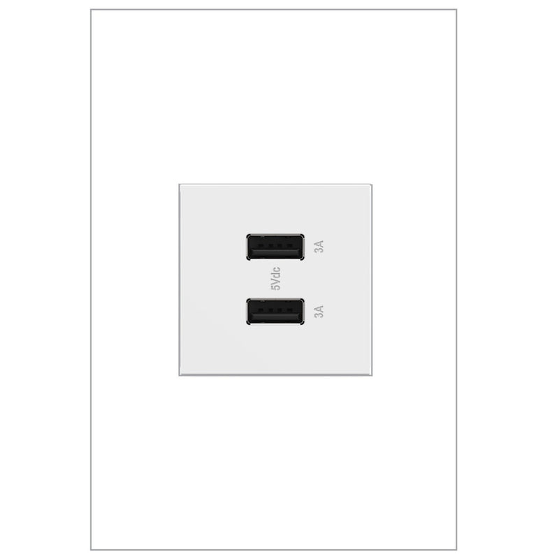 Legrand ARUSB2AA6W4 USB Type-A/A Outlet Module, White
