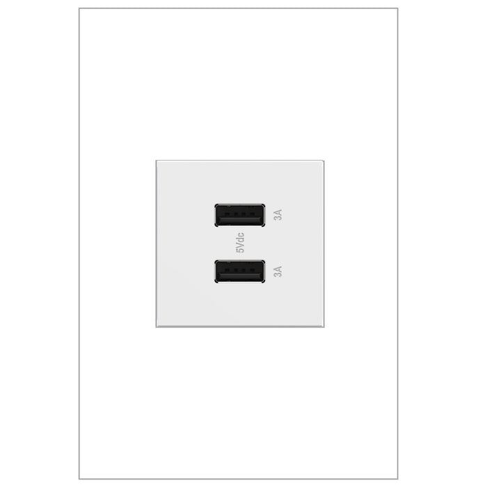 Legrand ARUSB2AA6W4 USB Type-A/A Outlet Module, White