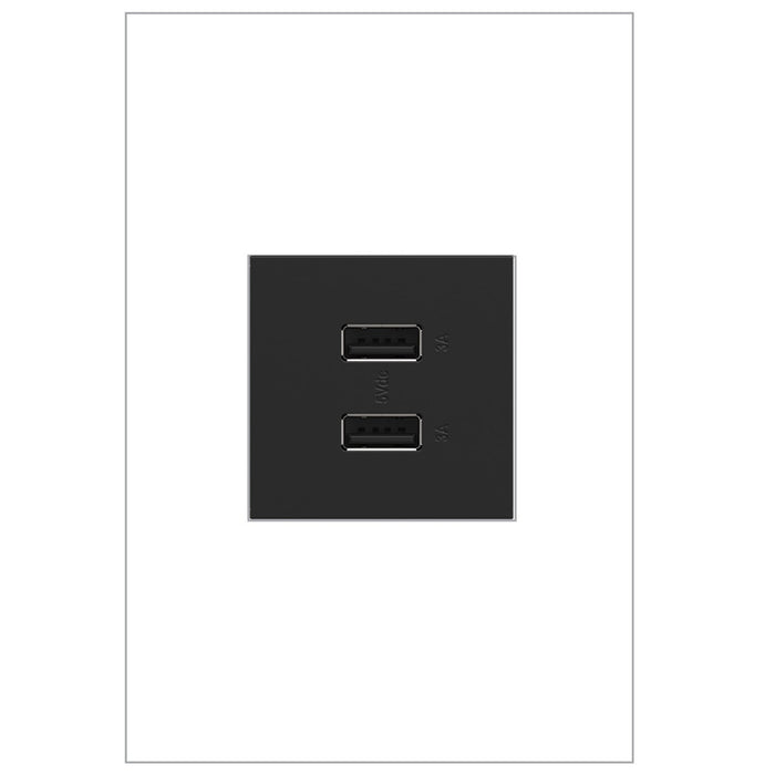 Legrand ARUSB2AA6G4 USB Type-A/A Outlet Module, Graphite