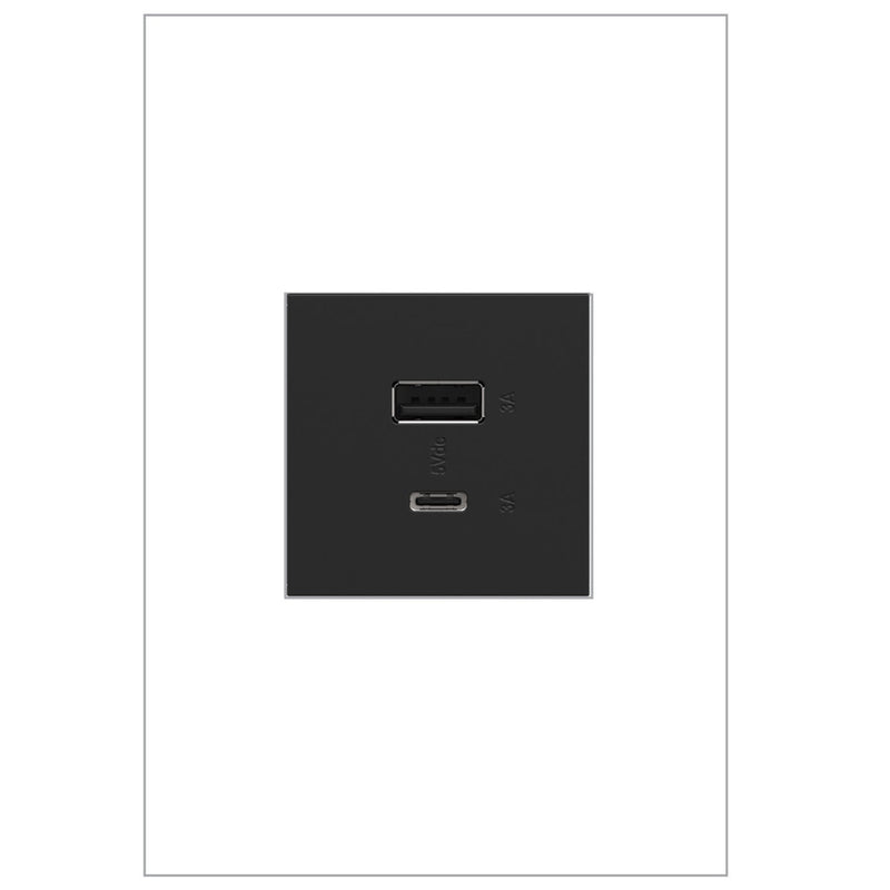 Legrand ARUSB2AC6G4 USB Type-A/C Outlet Module, Graphite