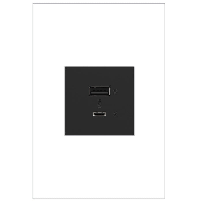 Legrand ARUSB2AC6G4 USB Type-A/C Outlet Module, Graphite