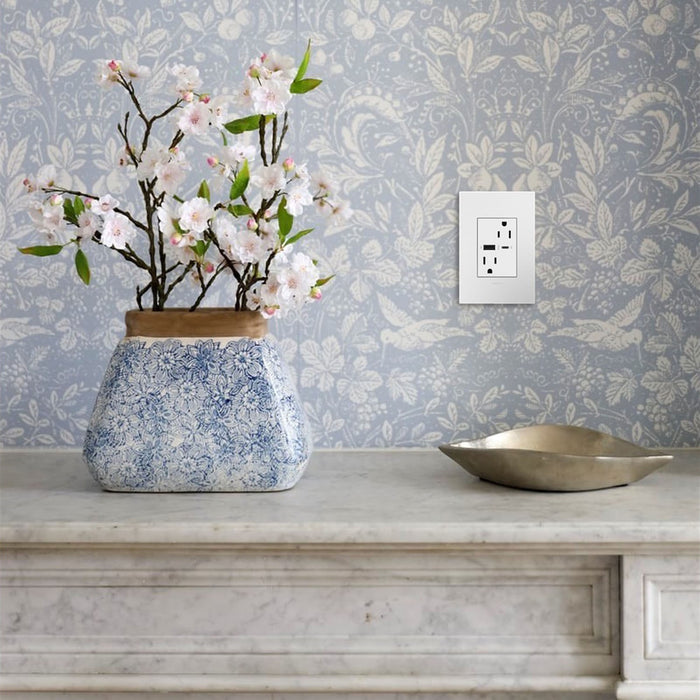 Legrand ARTRUSB156ACW4 Tamper-Resistant Ultra-Fast USB Type-A/C Outlet, White