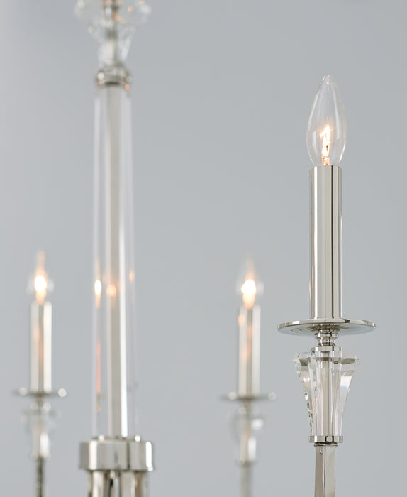 Capital Lighting 441861PN Six Light Chandelier, Polished Nickel