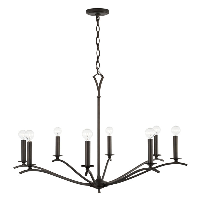 Capital Lighting 442881OB Eight Light Chandelier, Old Bronze